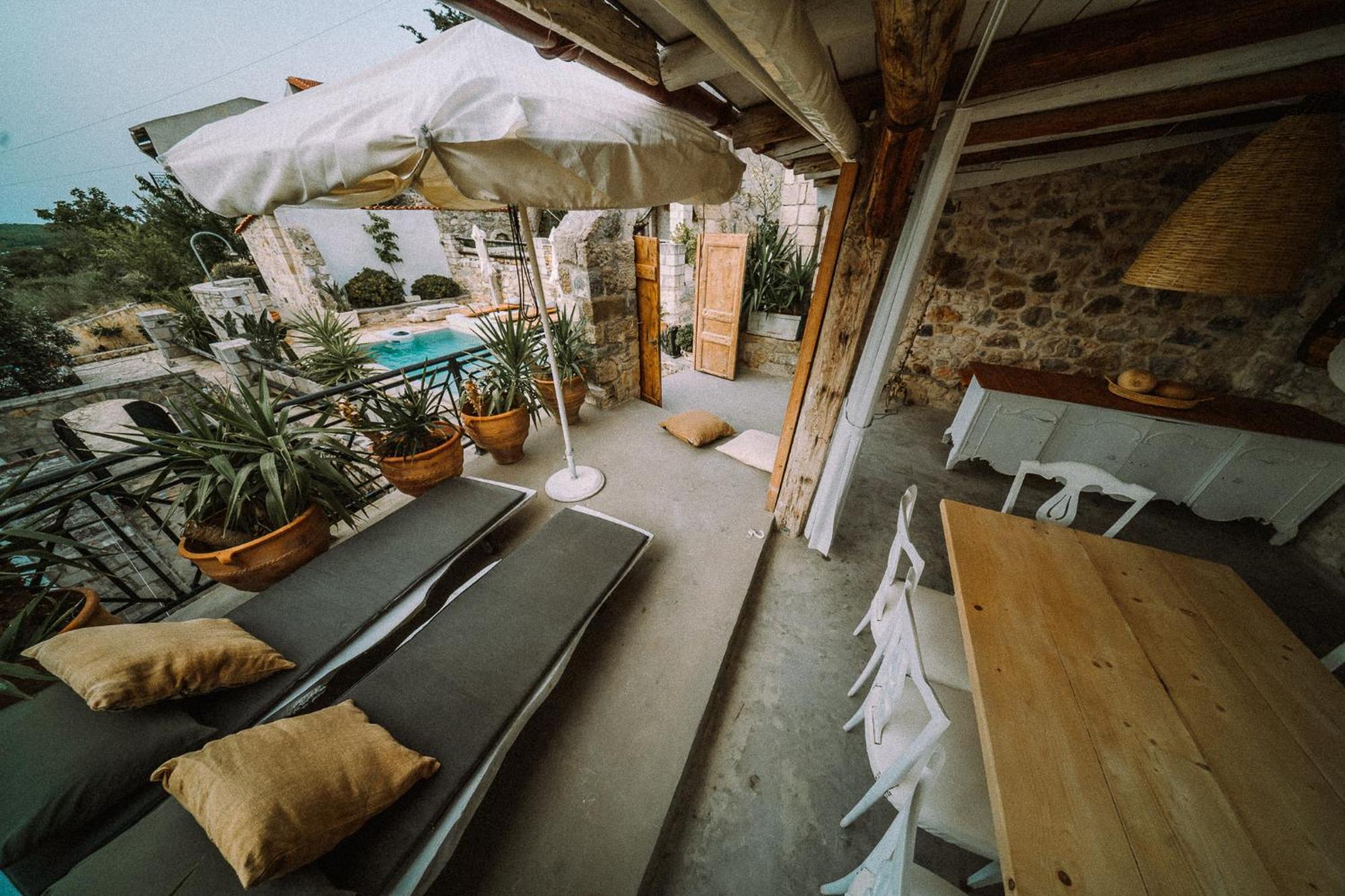 Villa Antonia'S Stonebuilt Mansion With A Private Pool Arménoi Exterior foto